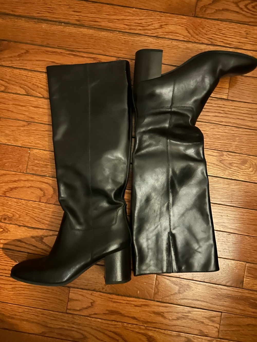 Vagabond Classic Black Knee-High Block Heel Boots